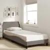 Image de vidaXL Cadre de lit avec tête de lit Dover taupe 90x200cm tissu