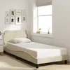 Image de vidaXL Cadre de lit avec tête de lit Dover crème 90x200cm tissu