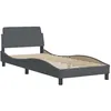 Image de vidaXL Cadre de lit sans matelas gris foncé 90x200 cm velours