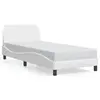 Image de vidaXL Cadre de lit Dover blanc 90x200 cm similicuir