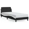 Image de vidaXL Cadre de lit Dover noir et blanc 90x200 cm similicuir