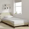 Image de vidaXL Cadre de lit Dover crème 100x200 cm tissu