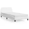 Image de vidaXL Cadre de lit Dover blanc 100x200 cm similicuir