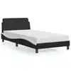 Image de vidaXL Cadre de lit Dover noir et blanc 100x200 cm similicuir