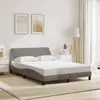 Image de vidaXL Cadre de lit Dover taupe 120x200 cm tissu