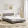 Image de vidaXL Cadre de lit Dover taupe 140x190 cm tissu