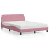 Image de vidaXL Cadre de lit avec tête de lit Dover rose 140x190cm velours