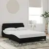 Image de vidaXL Cadre de lit Dover noir 140x200 cm velours