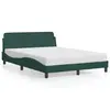 Image de vidaXL Cadre de lit Dover vert foncé 140x200 cm velours