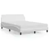 Image de vidaXL Cadre de lit Dover blanc 140x200 cm similicuir