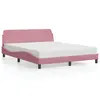 Image de vidaXL Cadre de lit avec tête de lit Dover rose 160x200cm velours