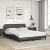 Image de vidaXL Cadre de lit Dover gris 160x200 cm similicuir