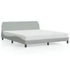 Image de vidaXL Cadre de lit Dover gris clair 180x200 cm velours
