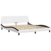 Image de vidaXL Bedframe "Dover" kunstleer wit en zwart 180x200 cm
