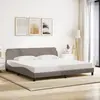 Image de vidaXL Cadre de lit Dover taupe 200x200 cm tissu