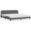 Image de vidaXL Cadre de lit Dover gris foncé 200x200 cm velours