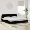 Image de vidaXL Cadre de lit Dover noir 200x200 cm velours