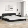 Image de vidaXL Cadre de lit Dover noir 200x200 cm similicuir