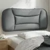 Image de vidaXL Coussin de tête de lit Hvar gris clair 80 cm tissu