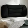 Image de vidaXL Coussin de tête de lit Hvar noir 90 cm tissu