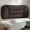 Image de vidaXL Coussin de tête de lit Hvar marron foncé 90 cm tissu