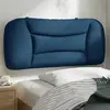 Image de vidaXL Coussin de tête de lit Hvar bleu 90 cm tissu