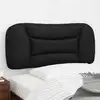 Image de vidaXL Coussin de tête de lit Hvar noir 90 cm similicuir
