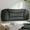 Image de vidaXL Coussin de tête de lit Hvar gris foncé 100 cm tissu