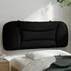 Image de vidaXL Coussin de tête de lit Hvar noir 100 cm tissu