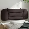 Image de vidaXL Coussin de tête de lit Hvar marron foncé 100 cm tissu