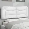 Image de vidaXL Coussin de tête de lit Hvar blanc 120 cm similicuir