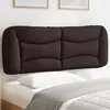Image de vidaXL Coussin de tête de lit Hvar marron foncé 140 cm tissu