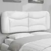 Image de vidaXL Coussin de tête de lit Hvar blanc 140 cm similicuir