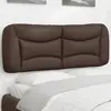 Image de vidaXL Coussin de tête de lit Hvar marron 140 cm similicuir