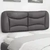Image de vidaXL Coussin de tête de lit Hvar gris 140 cm similicuir