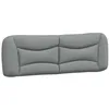 Image de vidaXL Coussin de tête de lit Hvar gris clair 160 cm tissu