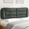 Image de vidaXL Coussin de tête de lit Hvar gris foncé 160 cm tissu