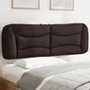 Image de vidaXL Coussin de tête de lit Hvar marron foncé 160 cm tissu
