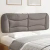 Image de vidaXL Coussin de tête de lit Hvar taupe 160 cm tissu