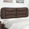 Image de vidaXL Coussin de tête de lit Hvar marron 160 cm similicuir
