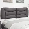 Image de vidaXL Coussin de tête de lit Hvar gris 160 cm similicuir