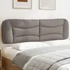 Image de vidaXL Coussin de tête de lit Hvar taupe 180 cm tissu