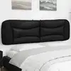 Image de vidaXL Coussin de tête de lit Hvar noir 183 cm similicuir