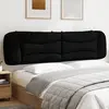 Image de vidaXL Coussin de tête de lit Hvar noir 200 cm tissu