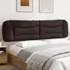 Image de vidaXL Coussin de tête de lit Hvar marron foncé 200 cm tissu