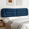 Image de vidaXL Coussin de tête de lit Hvar bleu 200 cm tissu