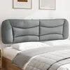 Image de vidaXL Coussin de tête de lit Hvar gris clair 193 cm tissu