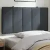 Image de vidaXL Coussin de tête de lit Hanko gris foncé 100 cm velours