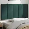 Image de vidaXL Coussin de tête de lit Hanko vert foncé 100 cm velours