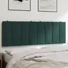 Image de vidaXL Coussin de tête de lit Hanko vert foncé 120 cm velours
